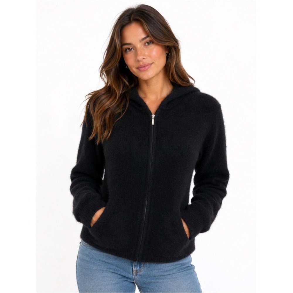Charter Club Women's Cashmere‎ Hoodie Black 100% cashmere